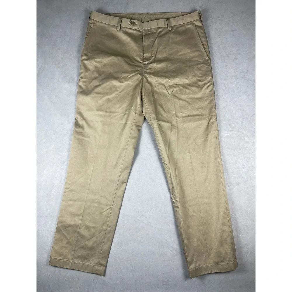 Jos. A. Bank Traveler Tailored Fit Chinos Mens 36x29 Khaki Tan Cotton Pants‎